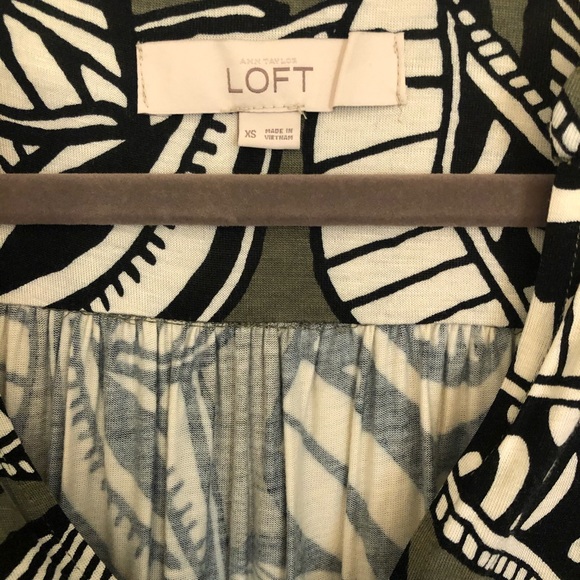 Loft Dress, green/black/white print, Size XS - Picture 3 of 5
